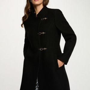 Morgan Manteau cintr&eacute; col montant noir femme - Taille 36