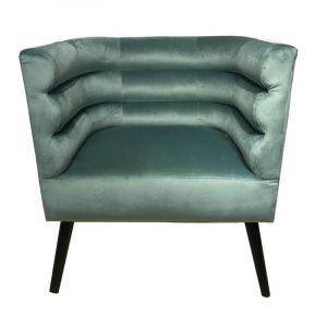 Image de Fauteuil Design en Velours "Amelia" 75cm Vert Prix