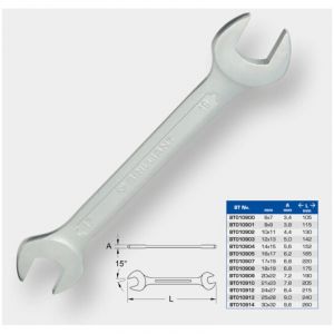 BRILLIANT TOOLS BT010902 Clé à fourche double, 10 x 11 mm [Powered by KS TOOLS]