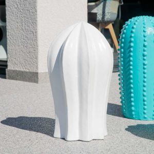 Wanda Collection Sculpture jardin cactus blanc 70cm