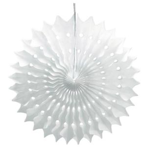 Ruedelafete Eventail alv&eacute;ol&eacute; blanc 20 cm