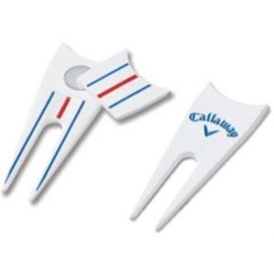 Image de Callaway Golf Unisex 2021 Triple Track Divot Tool Outil Adulte Unisexe, Blanc/Bleu/Rouge, Taille Unique