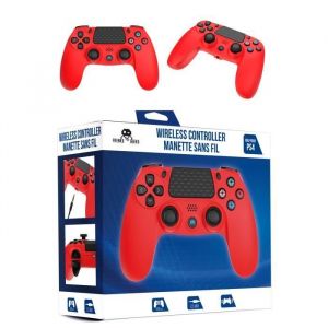 Freaks and Geeks Manette Ps4 Bluetooth Rouge Pour Playstation Sony Manette Bt Rouge 3.5 Jack
