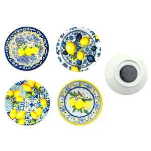 Signes Grimalt Lot de 4 aimants d&eacute;coratifs en forme de citron, design exclusif, parfaits pour r&eacute;frig&eacute;rateur et tableau blanc.
