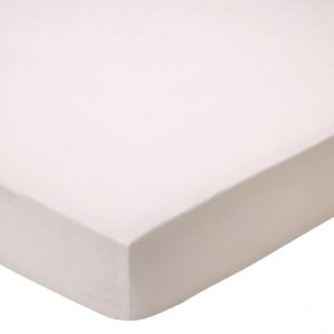 Drap housse percale de coton FRISSON - blanc