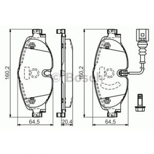 Bosch 4 plaquettes de frein 0986494660