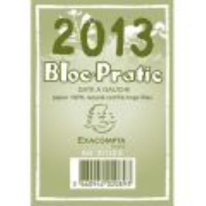 Exacompta Bloc ephemeride recycle date a gauche année 2012