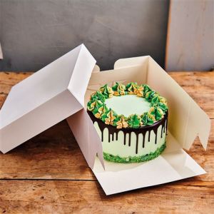 Cakesupplies Boîte à gâteau 35x35x15cm blanc f80195