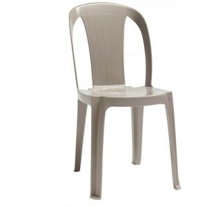 Scab Webmarketpoint Chaise de jardin résine Tiuana gris tourterelle 1 pc