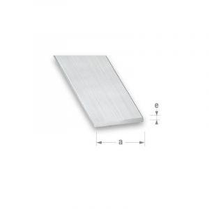 Plats alu brut plat alu brut 20 x 2 mm 1 barre(s) de 2 m&egrave;tre(s) lin&eacute;aire - cqfd