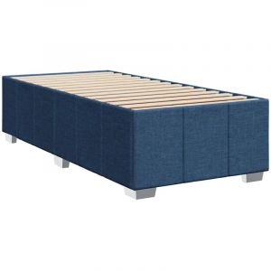 VidaXL Cadre de lit sans matelas bleu 100x200 cm tissu