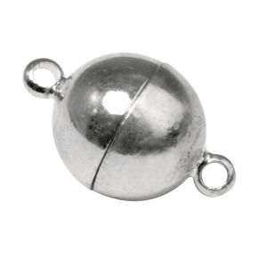 Rayher Fermoir magnétique boule extra fort - Ø 12 mm - Argenté