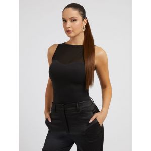 Guess Top bustier n&eacute;opr&egrave;ne Noir - Couleur Noir - Taille XL
