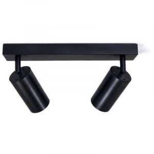 Spot LED pour plafond, plafonnier, applique murale 2 flammes, noir pour LED GU10, KIVI