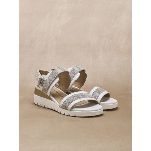 Sandales cuir à scratchs femme Pédiconfort