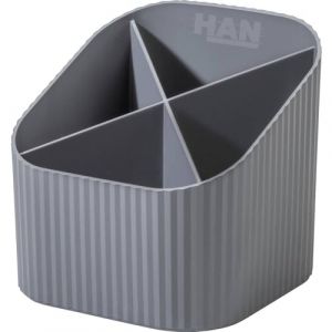 Han Karma 17248-18 Carquois de bureau 4 compartiments 80-100 % recyclé, éco-gris