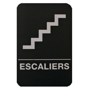 Elami Plaque signalétique Escaliers 15 2 x 22 8 cm