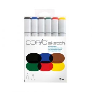 Copic Sketch Cartouche d'encre Bold Primaries 6 pièces
