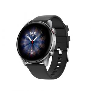 RIVERSONG Montre connectée pour Homme et Femme Motif 6C 1,30" 320 x 320 px Bluetooth 5.3 Contrôle de la Musique Podomètre Moniteur de fréquence Cardiaque etc. IP68 100 Modes Sport Gris