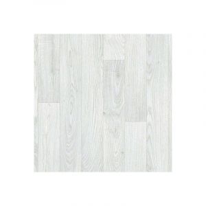 Décoweb Sol Vinyle Link - Imitation parquet blanc veinage gris - 3 x 7m