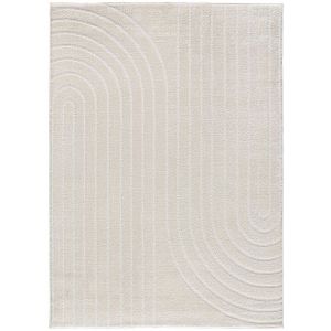 Tapis de style scandinave gaufré blanc, 80x150 cm
