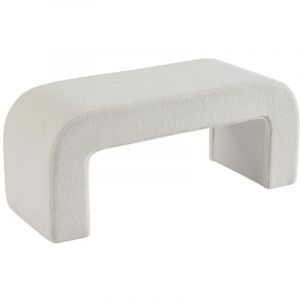 Banc en tissu bouclette - Blanc - CALVELO