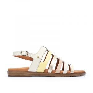 Pikolinos Pour femme. Sandales en cuir Formentera blanc cass