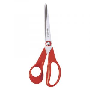 Fiskars Classic Ciseaux de Cuisine Universels, Pour Gaucher, Longueur Totale : 21 cm, Vis Torx Améliorée et Poignée Plus Ergonomique, Acier de Qualité/Plastique, Rouge, 1075035