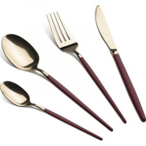 Berlinger Haus Leonardo ensemble de couverts bordeaux champagne