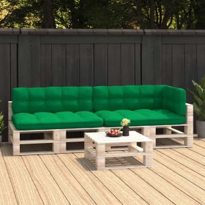 Image de VidaXL Coussins de canapé palette 5 pcs Vert