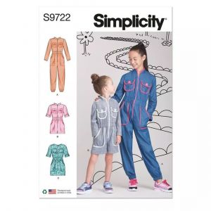 Simplicity Patron 9722 - Combinaisons, barboteuses et robe du 3 au 14 ans -