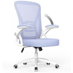 Chaise De Bureau Sans Roulette - Fauteuil Bureau Sans Accoudoirs - Large Assise - Beige