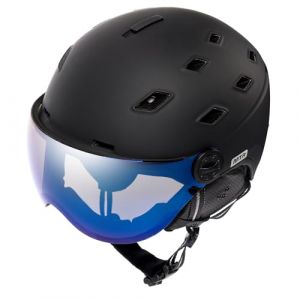 Meteor Casque de ski Glide - Coque en plastique PC - Syst&egrave;me de ventilation active - M - Noir