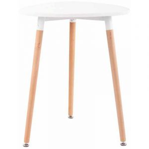 CLP Table de cuisine Abenra avec 3 Pieds, Blanc -60 cm