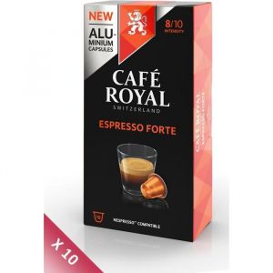 Café Royal Lot de 10 compatible Nespresso Alu Espresso Forte x10