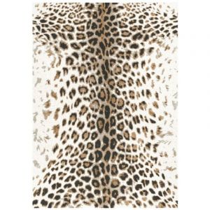 Bobochic Tapis Tapis poils ras meryl motif léopard 120x170 Imprimé léopard marron - Imprimé léopard marron