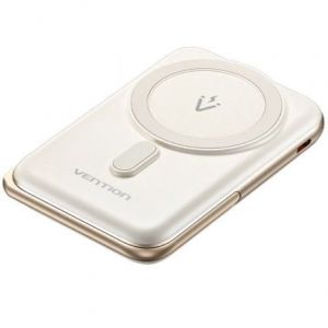 Batterie externe Vention FHNW0 10 000 mAh 20 W sans fil magn&eacute;tique blanche