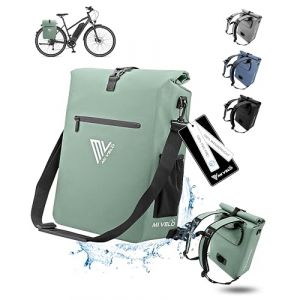 MIVELO 3-in-1 Pannier - Imperméable - Avec Bandoulière - 25L - Mint