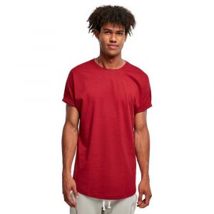 Urban classics T-shirt Manche Courte Col Rond Long Shaped Turnup L Brick Red
