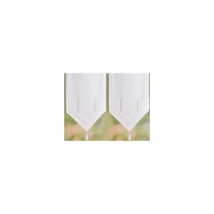 Voilage brod&eacute; blanc