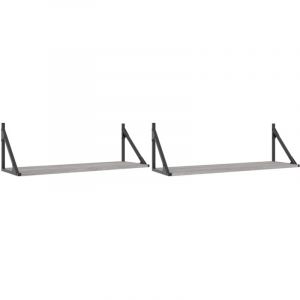 VidaXL &Eacute;tag&egrave;res murales 2pcs sonoma gris 80x25x25,5 cm bois ing&eacute;nierie