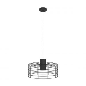 Eglo Suspension Milligan 1xE27 noir 480mm - Black