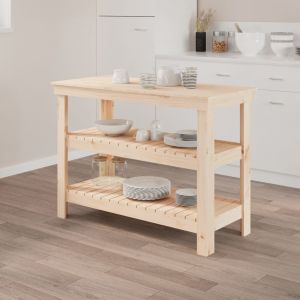 VidaXL Banc de travail 110,5x50x80 cm Bois de pin massif