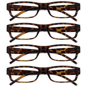The Reading Glasses Lunettes de Lecture Marron Écaille Léger Confortable Lecteurs Valeur Set de 4 Hommes Femmes RRRR32-2 +2,50