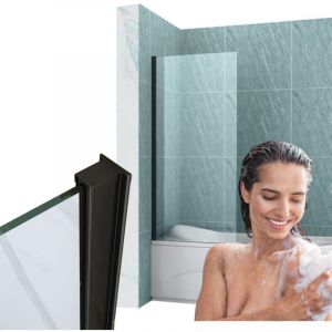 Desconocido - Silla Pare-baignoire aston, fixe, 90x150 cm, Noir