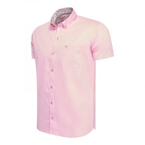Cappuccino Shirt Short Sleeve Stretch Toscana-Rose- Size L
