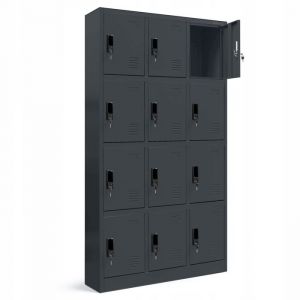 Armoire vestiaire m&eacute;tallique MARCIN, 900 x 1850 x 400 mm, anthracite