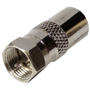 Aerzetix Connecteur prise fiche adaptateur F m&acirc;le antenne TV 9,5mm femelle
