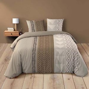 Douceur d'Int&eacute;rieur, Parure 3 Pi&egrave;ces (240 x 220 Cm) Amanda, 100% Coton