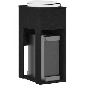 VidaXL Support de tour d'ordinateur avec tiroir noir 30x44x74 cm